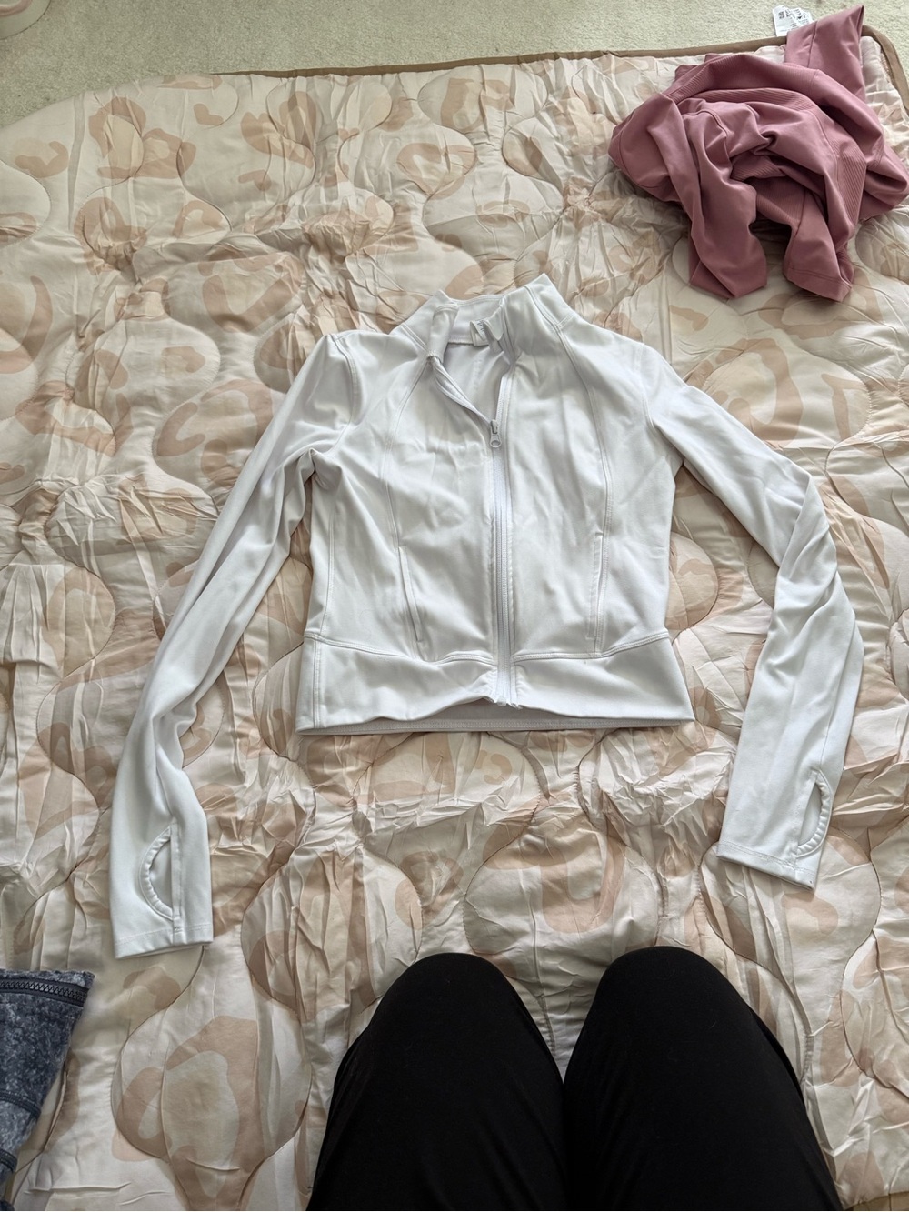 Yogalicious White Zip-Up Active Jacket